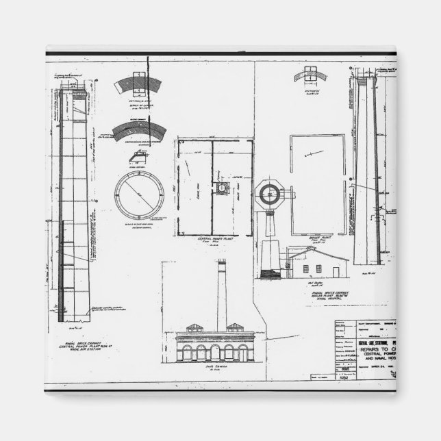 Architectural U.S. Naval Air Station Magnet (Vorne)