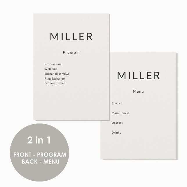 Architectural Wedding Program Menu Programm (Von Creator hochgeladen)