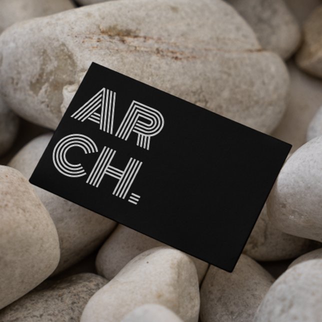 Architecture Custom Fügen Sie Ihr Logo schwarz und Visitenkarte (Architect Custom Add Your Logo Black And White Business Card)