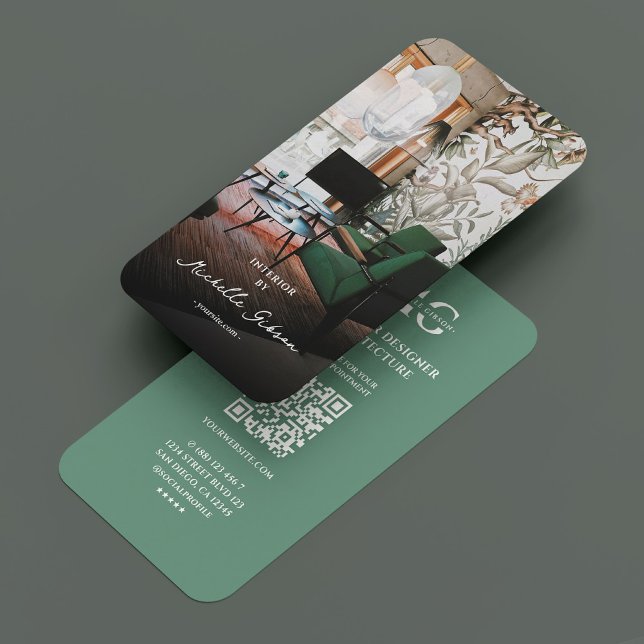 Architecture Interior Designer Consultant Modernes Visitenkarte (Architect Interior Designer Consultant Modern Teal Business Card
)