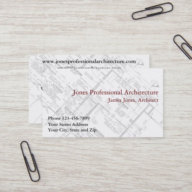 Architecture Zuhause Builder Business Card Visitenkarte (Vorderseite/Rückseite Beispiel)