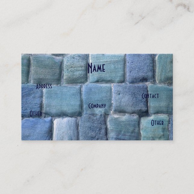 Architekt Blue Sandstone I Visitenkarte (Vorderseite)