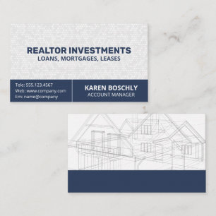 Architekt Blueprint   Baubauten Visitenkarte