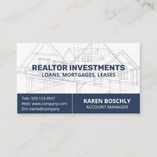 Architekt Blueprint   Konstruktion Visitenkarte