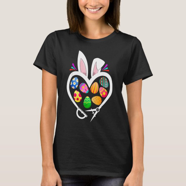 Architekt Bunny Heart Ostereier Hunt Rabbit Ohren T-Shirt (Vorderseite)