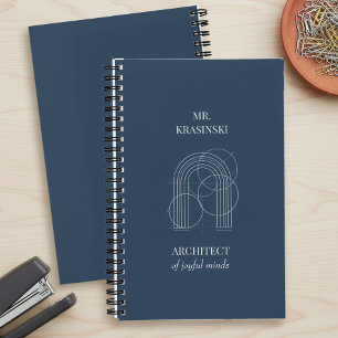 Architekt Froher Gedanken Personalisiertes Lehrerb Notizbuch