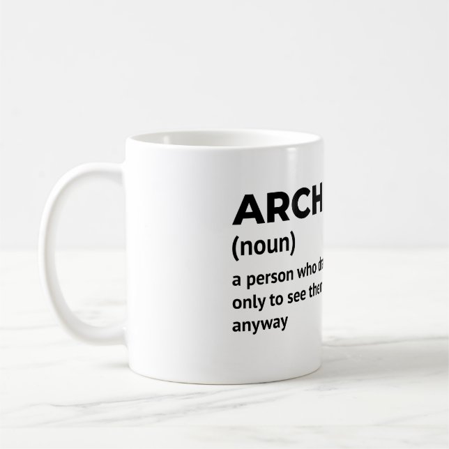 Architekt - Funny Job Definition Kaffeetasse (Links)