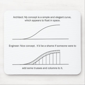 Architekt gegen Ingenieur Mousepad