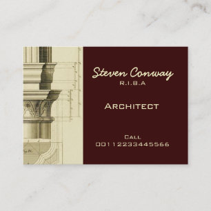 Architekt ~ gotisches Architekturdesign Visitenkarte