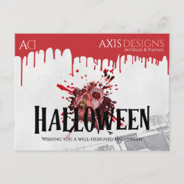 Architekt Halloween Zombie & Blood Greetings Feiertagspostkarte