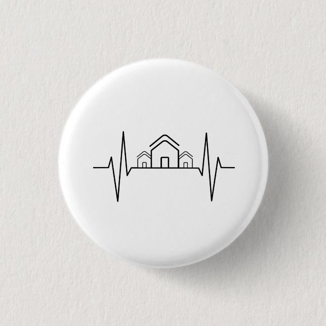 Architekt - Heartbeat Houses Button (Vorderseite)
