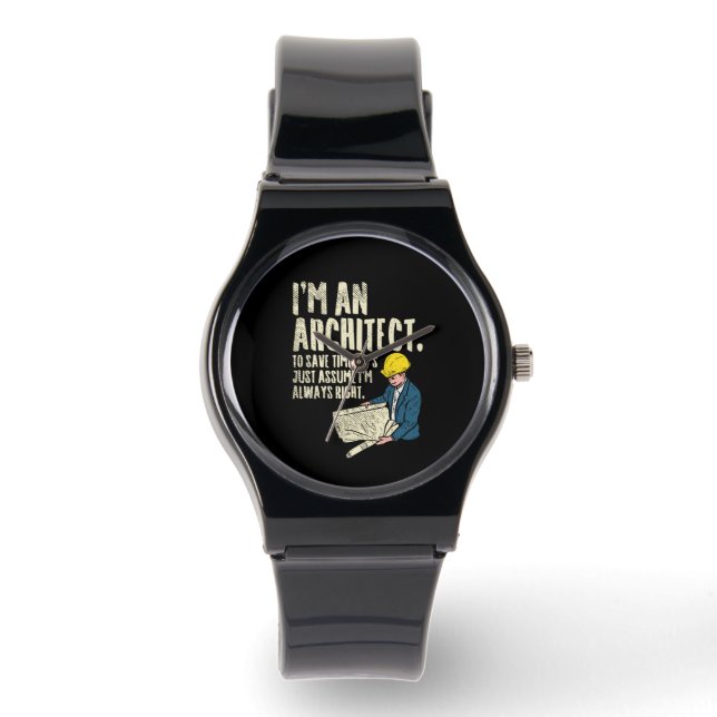 Architekt - Ich bin Architekt Armbanduhr (Vorderseite)