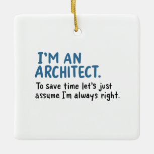 Architekt - Ich bin Architekt Keramikornament
