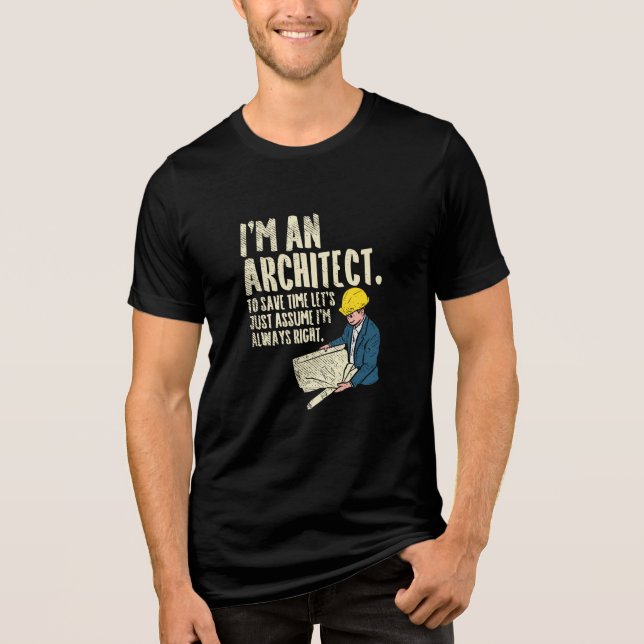 Architekt - Ich bin Architekt Tri-Blend Shirt (Vorderseite)