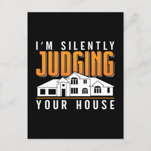 Architekt Ich bin Jusdging Your House Architecture Feiertagspostkarte