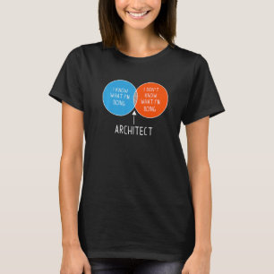 Architekt Ich weiß nicht, was ich tue Farbige Dia T-Shirt