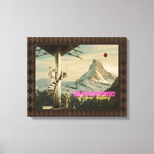 Architekt Ihres Schicksals Surrealer Collage Leinwanddruck