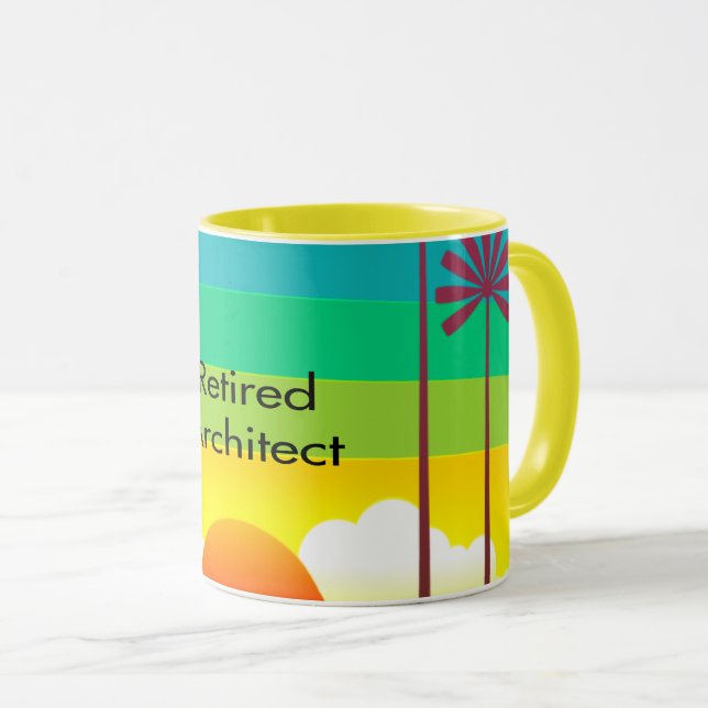 Architekt im Ruhestand Tasse (VorderseiteRechts)