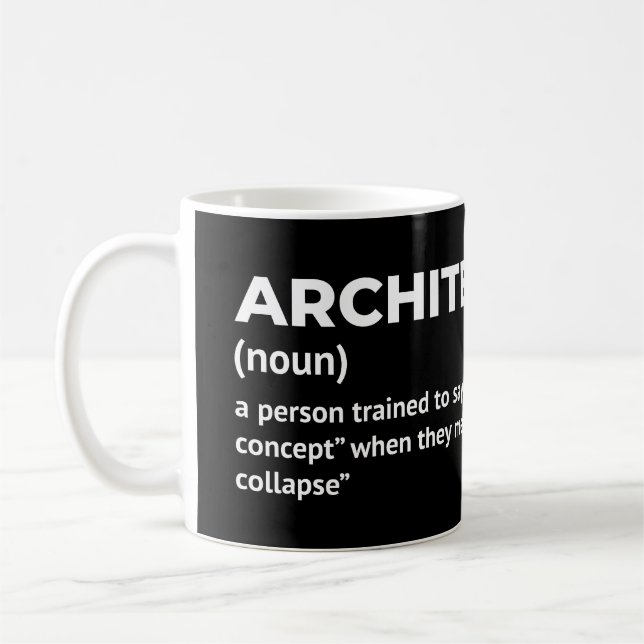 Architekt Job Definition Kaffee Cup Kaffeetasse (Links)