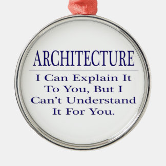 Architekt Joke .. Erklären Sie nicht verstehen Ornament Aus Metall