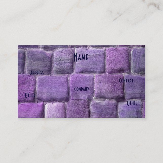 Architekt Lila Blue Sandstone I Visitenkarte (Vorderseite)