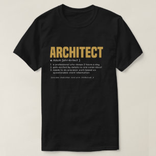 ARCHITEKT lustige Definition mit gelber Farbe T-Shirt