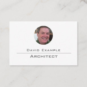 Architekt mit Foto. Geschäftskarte des Architekten Visitenkarte