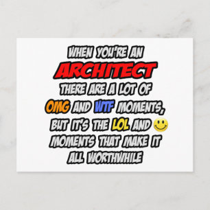 Architekt .. OMG WTF LOL Postkarte