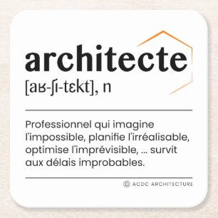 Architekt Rechteckiger Pappuntersetzer