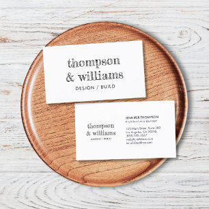 Architekt Schwarz-weiß Beruflich Visitenkarte