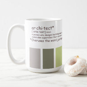 Architekt. Überzogene Juxtaposition Tasse