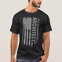 Architekt USA-Flagge abgenutztes Design T-Shirt
