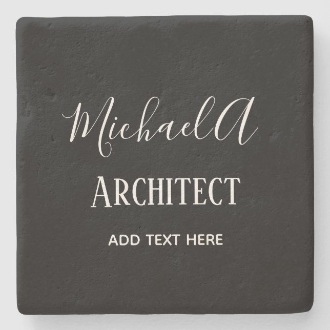 ARCHITEKTE Personalisierte Geschenke Klassisch Sch Steinuntersetzer (Vorderseite)