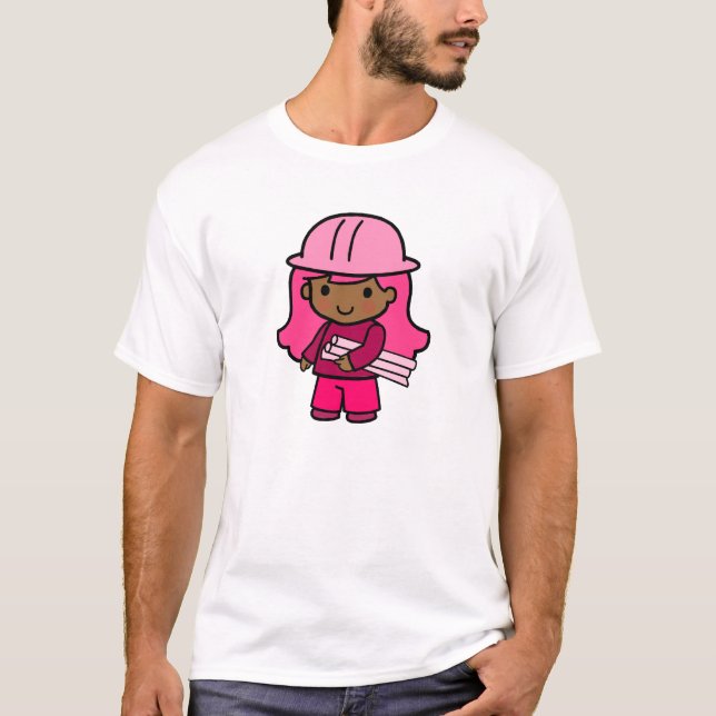 Architekten-Mädchen T-Shirt (Vorderseite)