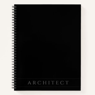Architekten-Notizbuch 8,5x11 Schwarz Spiralbindung Notizbuch