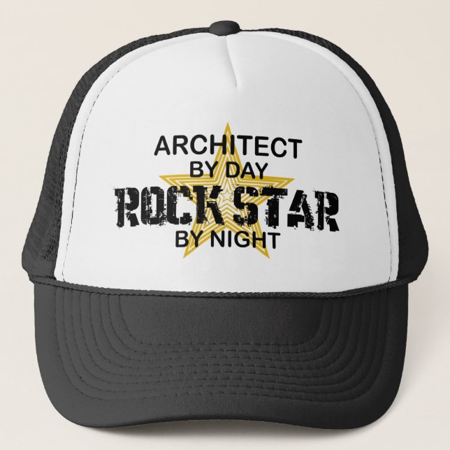 Architekten-Rockstar Truckerkappe (Vorderseite)