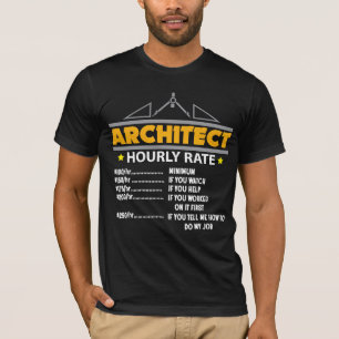 Architekten-stündlicher Anteil-lustiger T-Shirt