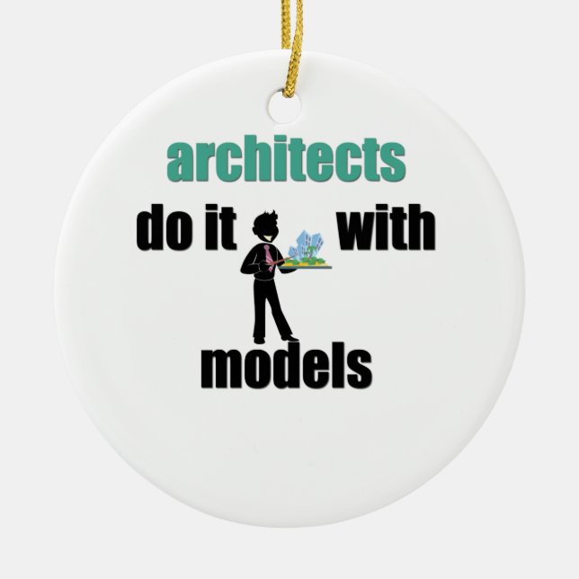 Architekten tun es mit Modellen Keramik Ornament (Vorne)