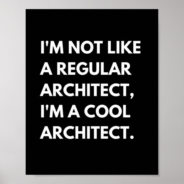 Architekten und Ingenieure Funny Work Sprichwort Poster (Vorne)