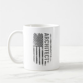 Architekten USA-Flagge Distressed-Design Kaffeetasse