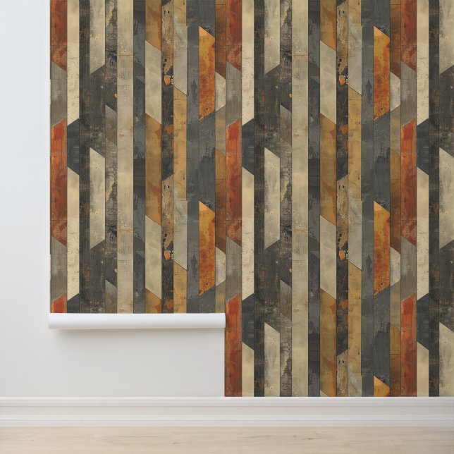 Architektonisch-vertikale Gestalt Vintager Stil Tapete (Anwendung)