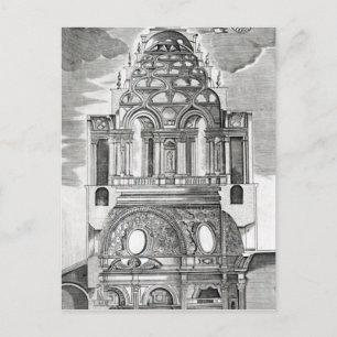 architektonische Illustration Postkarte