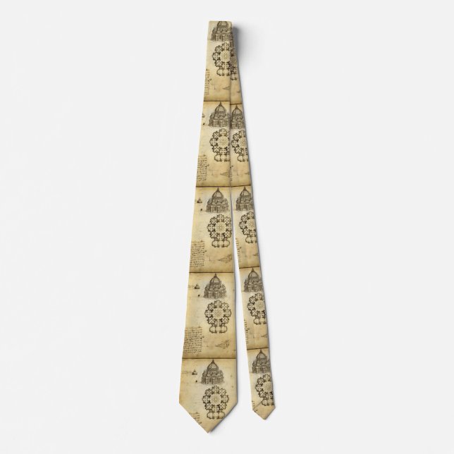 Architektonische Kathedrale Studie von Leonardo da Krawatte (Vorderseite)