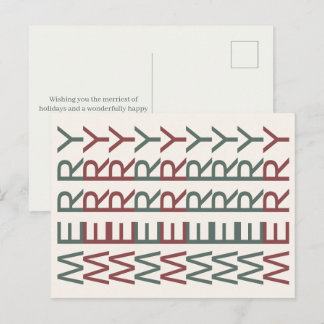 Architektonische Linienkunst | Nordisches Weihnach Feiertagspostkarte