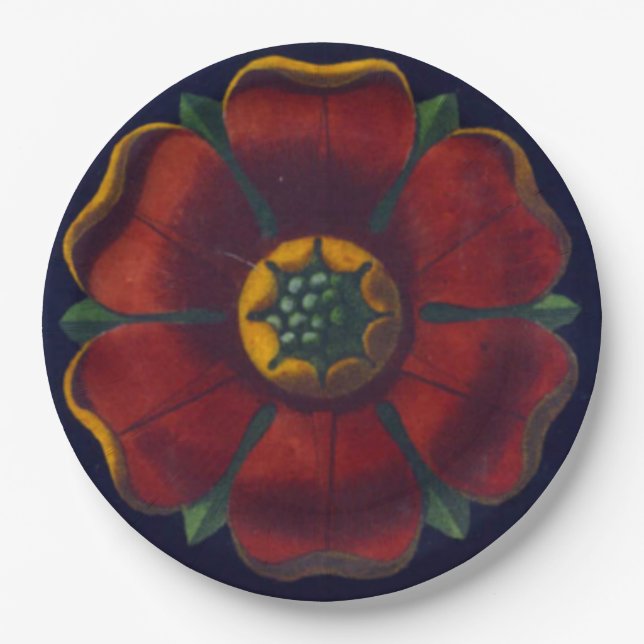 Architektonische Rosette Nr. 1 Pappteller (Vorderseite)