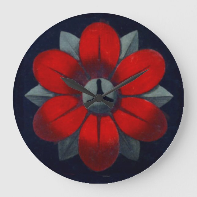 Architektonische Rosette Nr. 3 Große Wanduhr (Vorderseite)