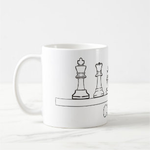 Architektonische Schachfiguren Kaffeetasse