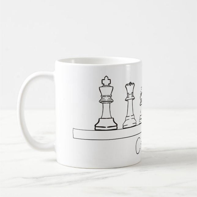 Architektonische Schachfiguren Kaffeetasse (Links)