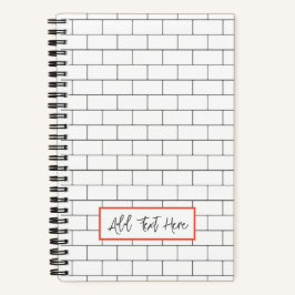 Architektonische U-Bahn-Tile Moderner Klassischer  Notizbuch