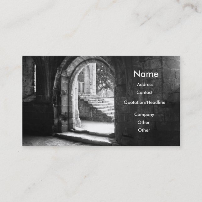 Architektonische Visitenkarte (Vorderseite)